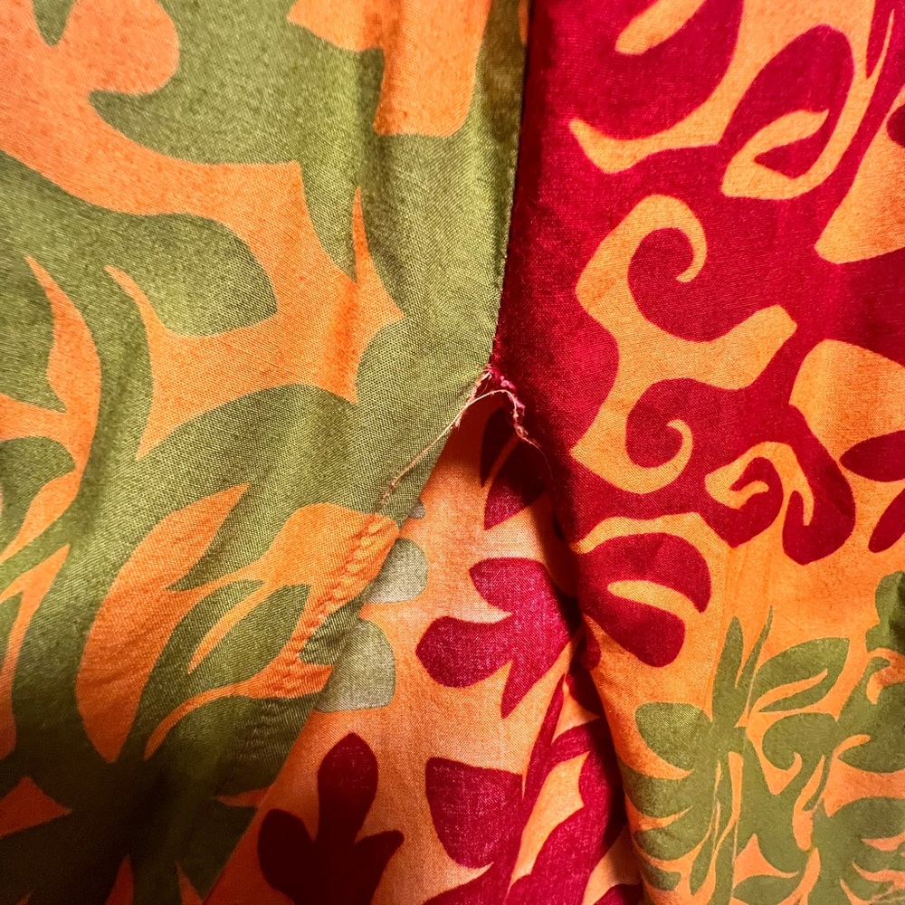 Manuhealii Red and Green Spaghetti Strap Sundress - Picture 3 of 7